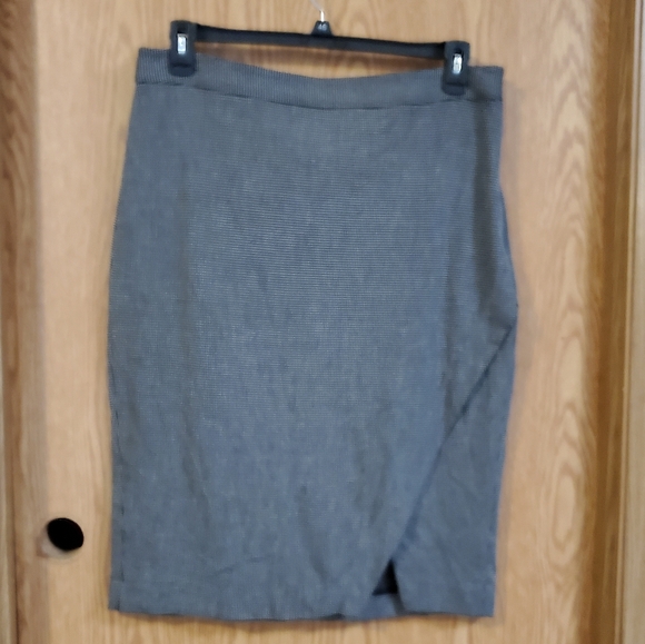 Banana Republic bi-stretch pencil skirt black/white dot size 14 cotton blend - Picture 2 of 11